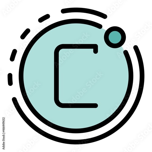 Food degrees icon. Outline food degrees vector icon color flat isolated