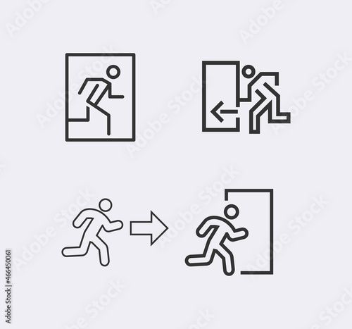 Exit sign. Public navigation sign vector icon