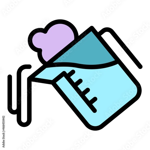 Hot cleaning water icon. Outline hot cleaning water vector icon color flat isolated