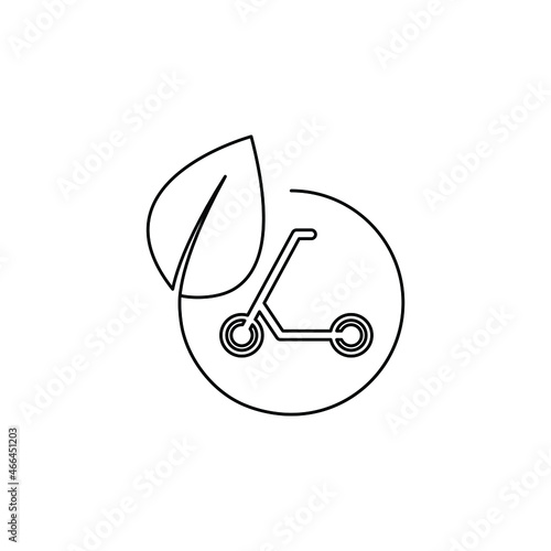 eco Kick scooter icon eco Kick scooter sign vector green energy