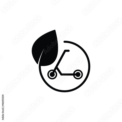 eco Kick scooter icon eco Kick scooter sign vector green energy