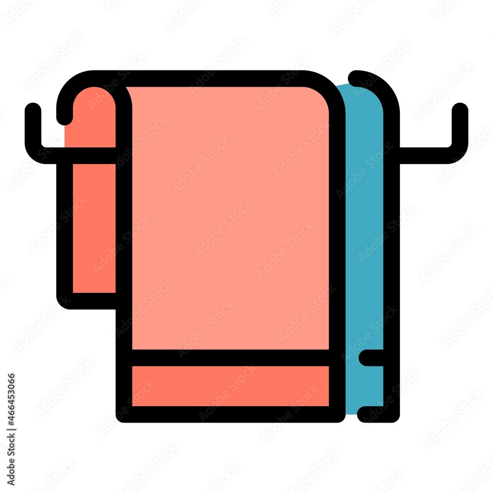 Bath towel icon. Outline bath towel vector icon color flat isolated Bath towel icon. Outline bath towel vector icon color flat isolated
