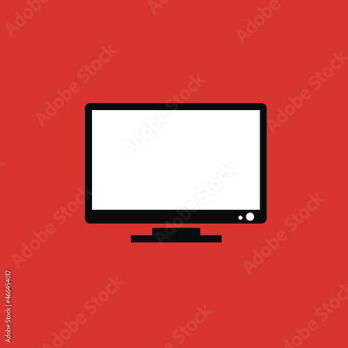 PC desktop vector illustration.