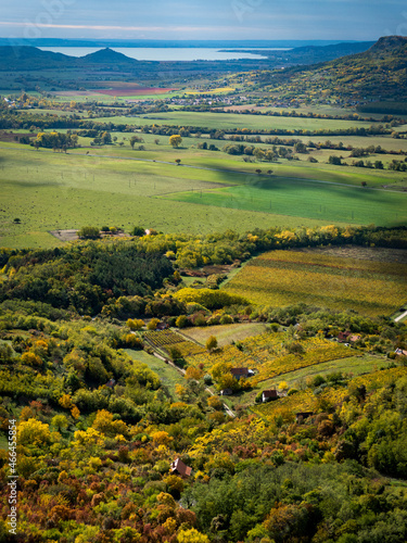 landscape of Balaton-felvidék from Csobánc