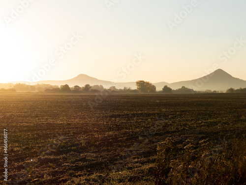 landscape of autumn mountains in Balaton-felvidék