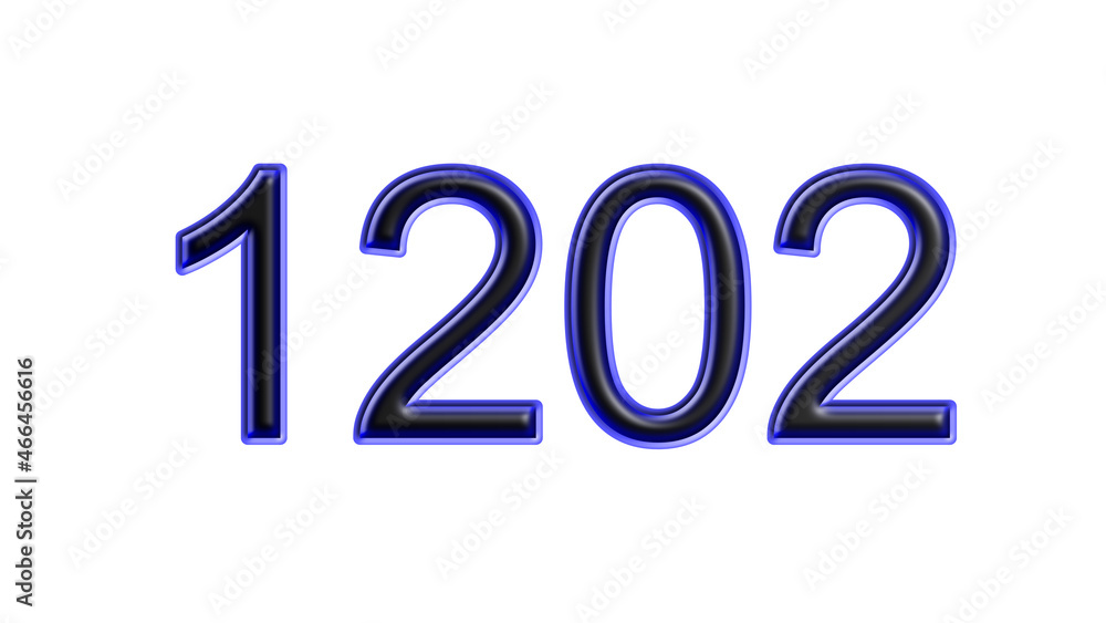 blue 1202 number 3d effect white background blue 1202 number 3d effect white background