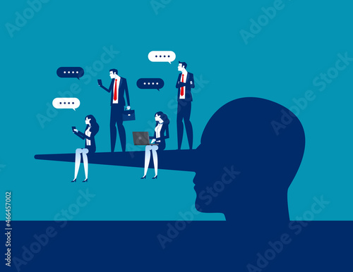 Business and deception. Concept business vector illustration