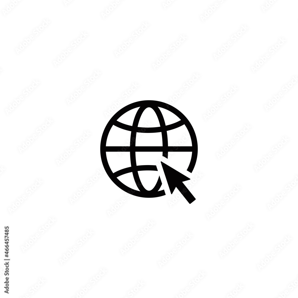 Internet simple flat icon vector illustration