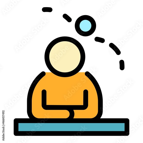 Teen problems icon. Outline teen problems vector icon color flat isolated