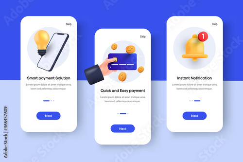 Modern 3d illustration of Data Analysis login page