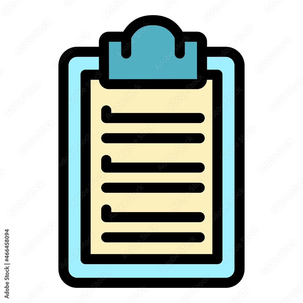 Task planning icon. Outline task planning vector icon color flat isolated Task planning icon. Outline task planning vector icon color flat isolated