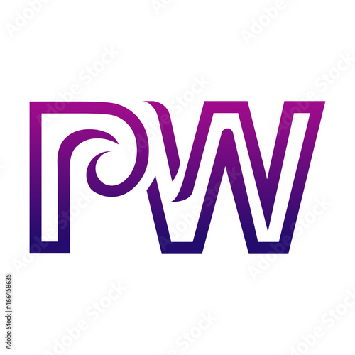 Creative PW logo icon design