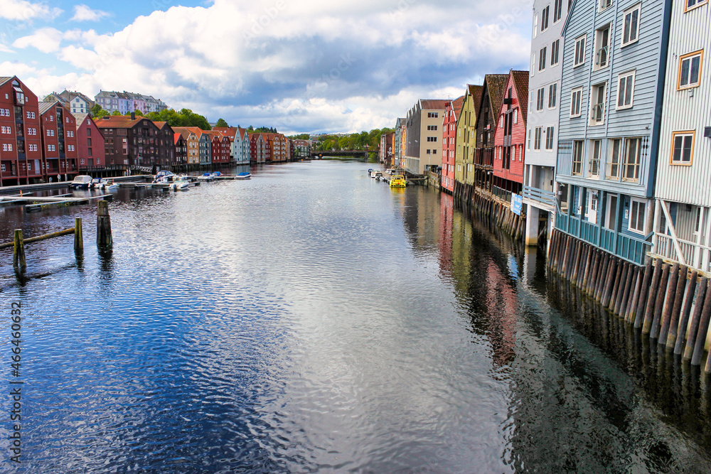 Nidelva river in Trondheim - Norway
