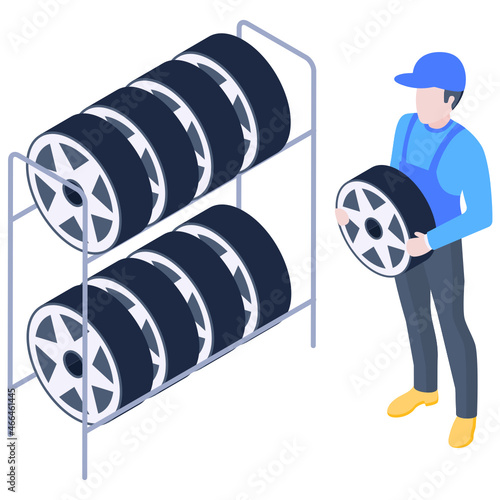 Tyres Rack 