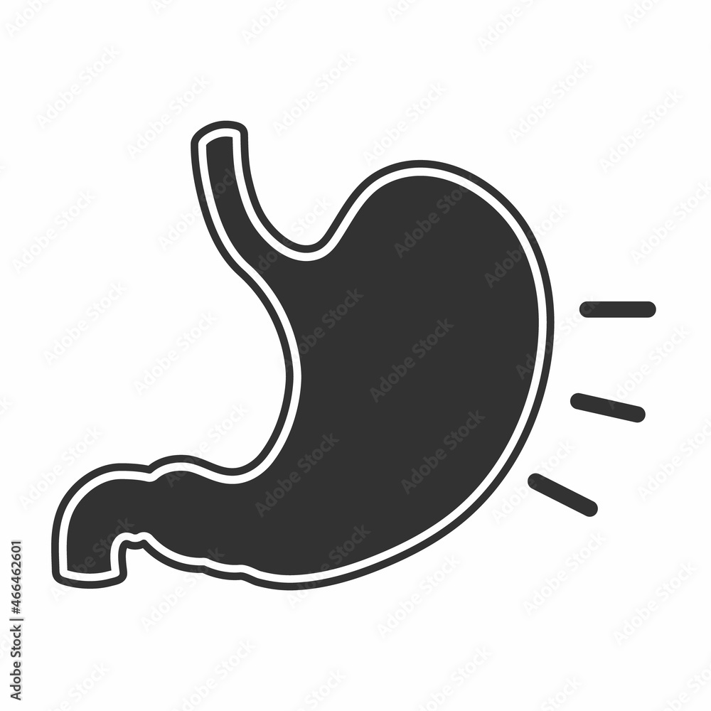 Stomach ache sign icon. sign simple line icon . Vector illustration Stomach ache sign icon. sign simple line icon . Vector illustration