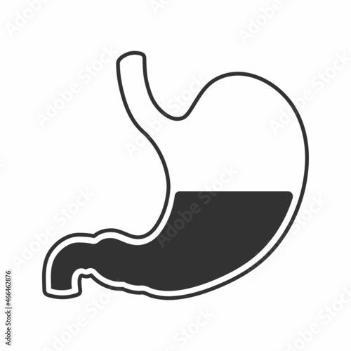 Vector human stomach icon isolated on white background. Vector illustration