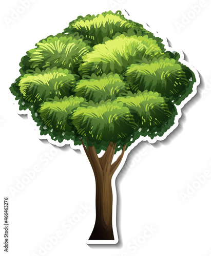 Tree sticker isolated on white background