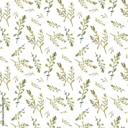 Watercolor color leaves seamless pattern. Watercolor fabric. Repeat leaves. Use for design invitations  birthdays  weddings