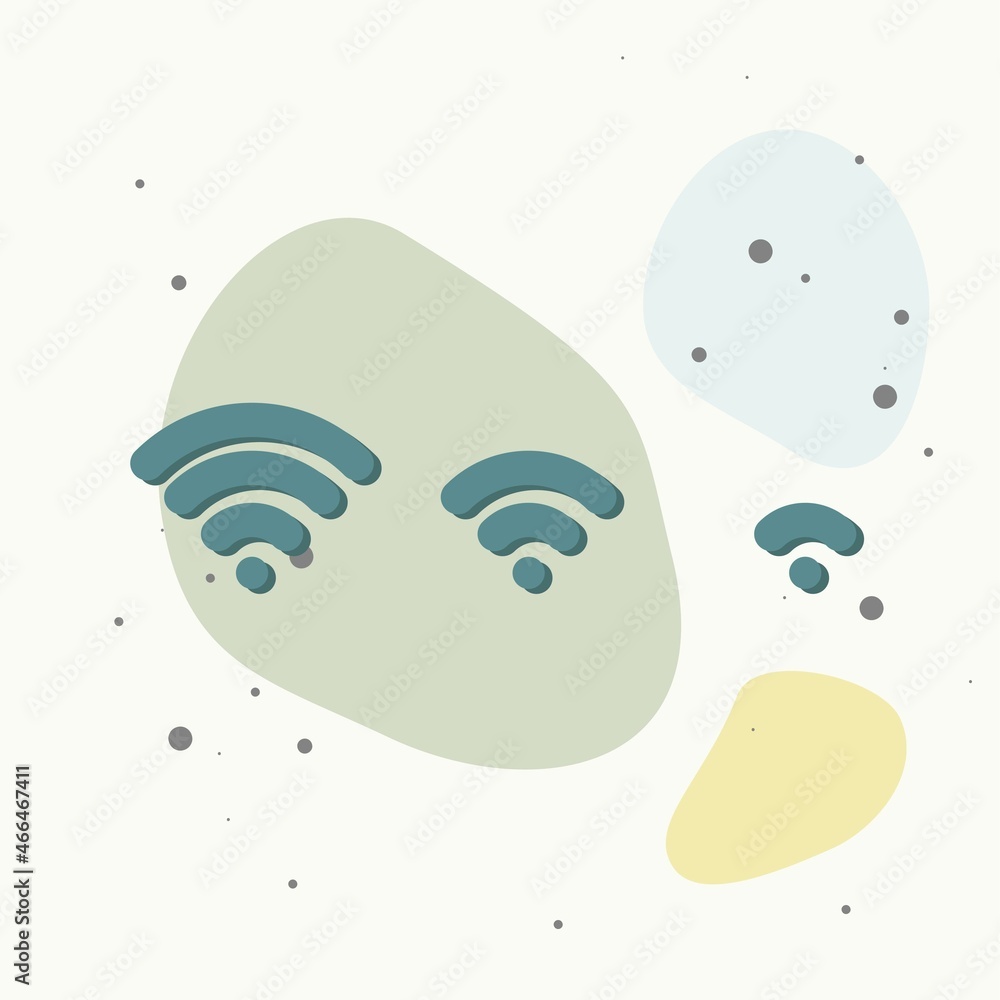 Set of vector wi-fi icons with different signal received on multicolored background. Set of vector wi-fi icons with different signal received on multicolored background.