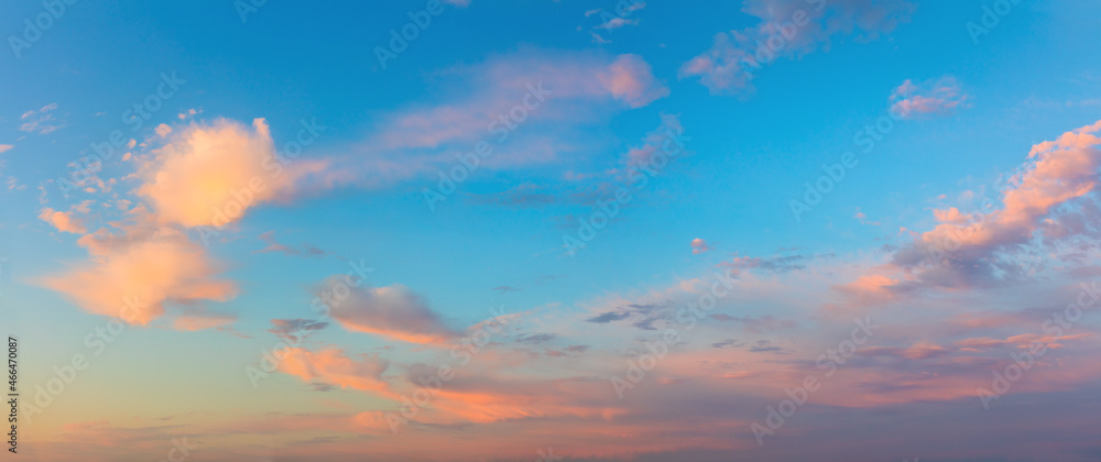 Majestic gentlel sunrise sundown sky background with colorful clouds