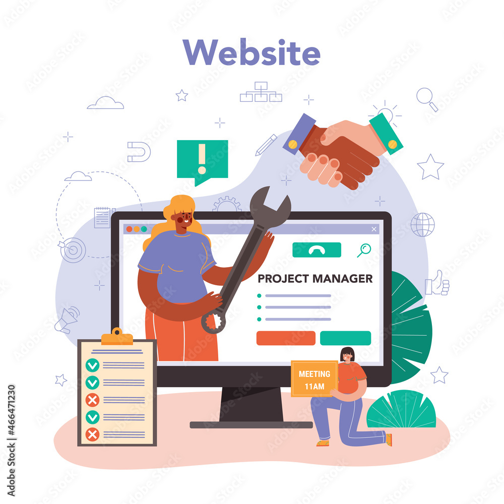 Project manager online service or platform. Successful business Project manager online service or platform. Successful business
