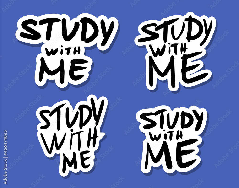 Obraz premium Study with me lettering.