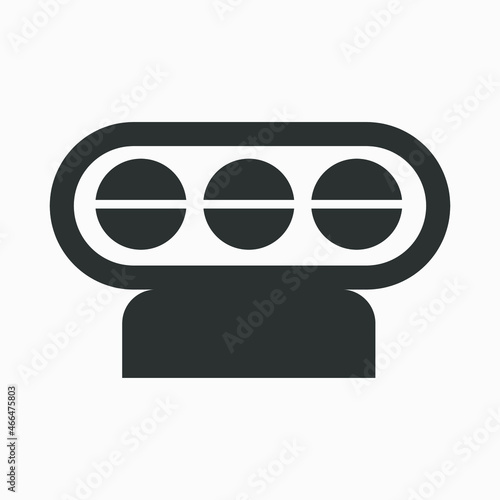 Supercharger blower vector icon isolated on white background.