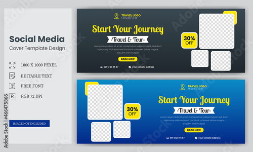 social media cover vector templates fully editable, advertising design, social media banner post, Travel Facebook Cover Design template, website banner, header, Exclusive sale facebook cover template