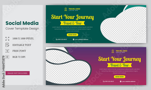 social media cover vector templates fully editable, advertising design, social media banner post, Travel Facebook Cover Design template, website banner, header, Exclusive sale facebook cover template