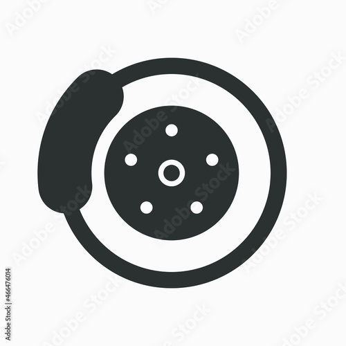 Papier peint Car brake vector icon isolated on white background.