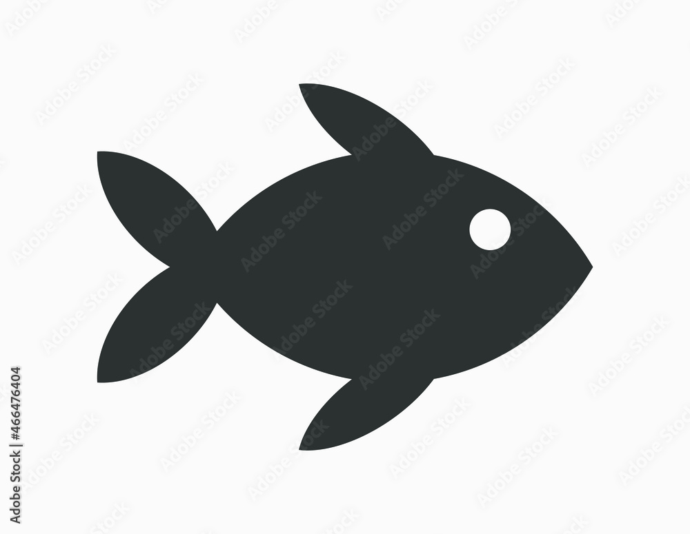 Fish vector icon isolated on white background. Fish vector icon isolated on white background.
