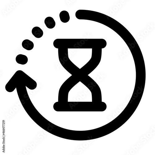 Hourglass Timer Line Icon Vector
