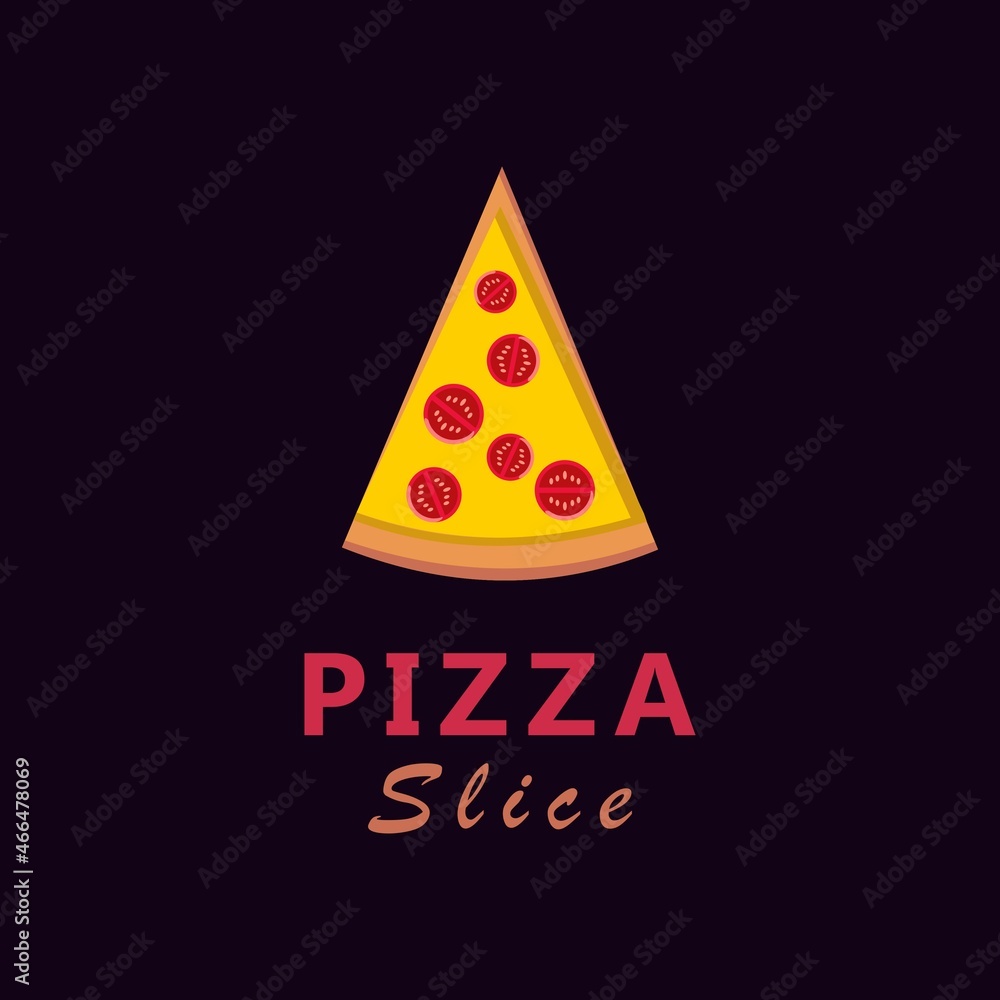 Pizza logo icon. Pizza slice template design. Creative concept for restsurant business, food stalls,cafe. Vector illustration design Pizza logo icon. Pizza slice template design. Creative concept for restsurant business, food stalls,cafe. Vector illustration design