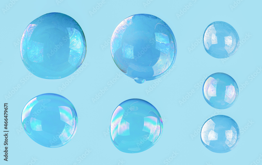 soup bubble isolated on cyan background soup bubble isolated on cyan background