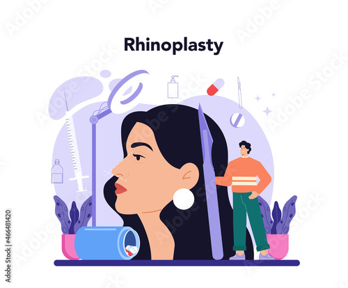 Plastic surgery concept. Idea of modern face aesthetic medicine