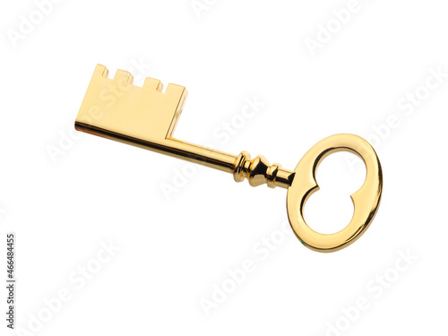 golden key isolated on white
