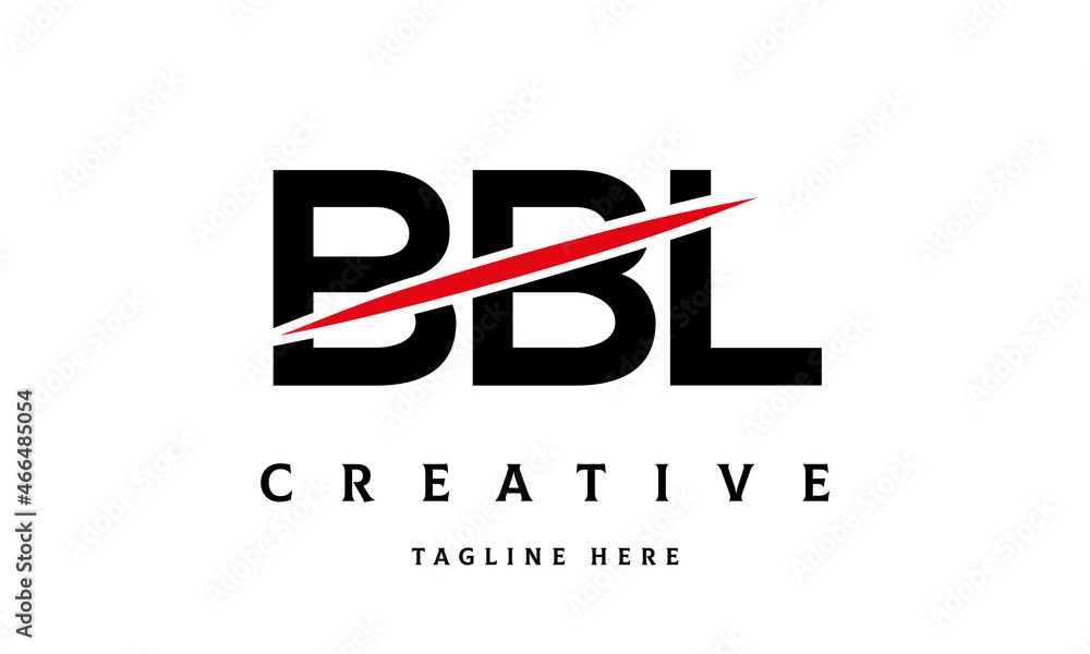 BBL creative cut three latter logo