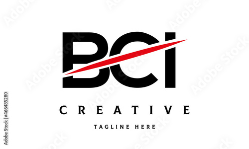 BCI creative cut three latter logo