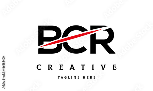 BCR creative cut three latter logo