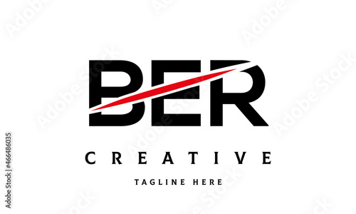 BER creative cut three latter logo
