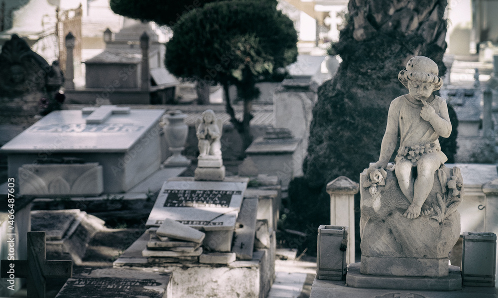 Obraz premium Cementerio, tumbas