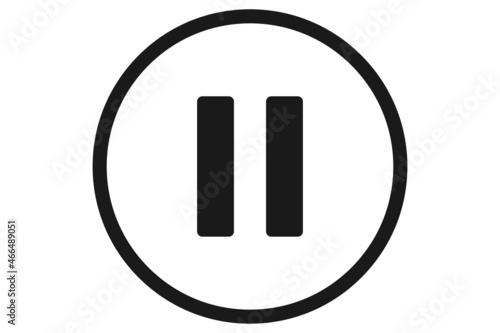 Pause button. Pause symbol.