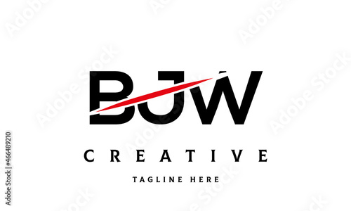 BJW creative cut three latter logo