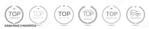 Top quality Vector laurel wreath label set