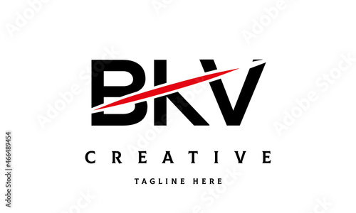 BKV creative cut three latter logo