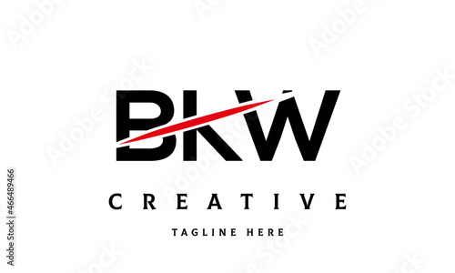 BKW creative cut three latter logo