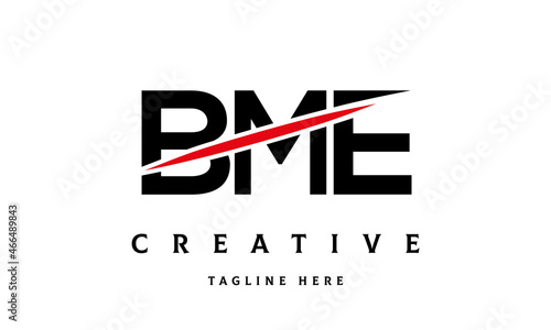 BME creative cut three latter logo