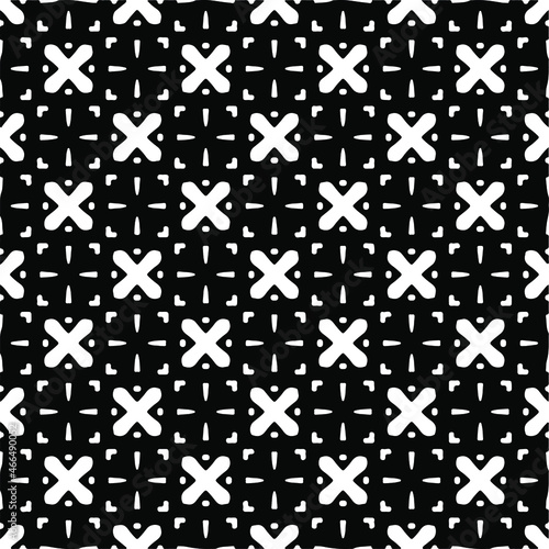  Seamless vector pattern in geometric ornamental style. Black pattern.Design element for prints  backgrounds  template  web pages and textile pattern. Geometric art.