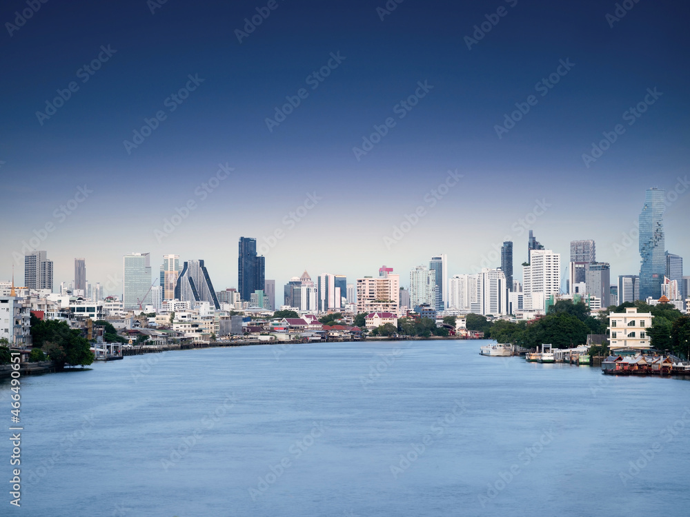 Obraz premium many building in the city landscape showing office towers