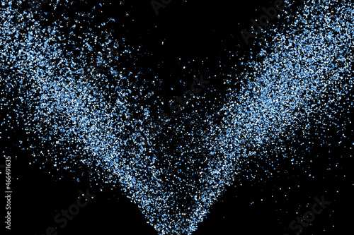 Abstract splashes of water on black background. Frozen motion of round particles. Rain, snow overlay texture. Vector Illustration, Eps 10.